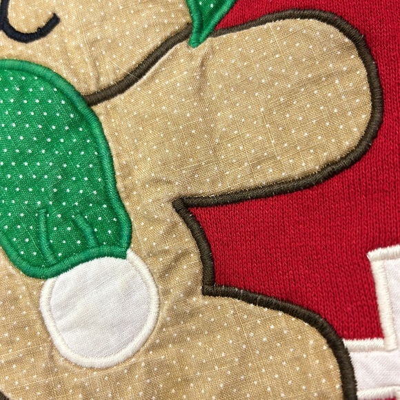 Vintage Bassett-Walker Teddy Bear on Ice Skates Ugly Christmas Sweater Red L - Picture 11 of 13